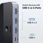 UGREEN USB 3.0 مشاركة مبدّل 2 دخل 4 خرج