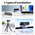 UGREEN كاميرا ويب USB عالية الدقة 1080P مع ميكروفون 2M كابل