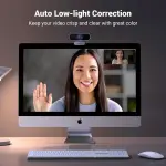 UGREEN كاميرا ويب USB عالية الدقة 1080P مع ميكروفون 2M كابل