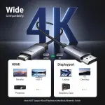 UGREEN DP ذكر إلى HDMI ذكر 4K كابل 1M