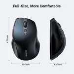 UGREEN Ergonomic Wireless Mouse (Blue) (AA alkaline battery not included)