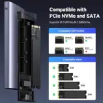 UGREEN M.2 NVMe/M.2 SATA SSD حاوية(10Gbps)