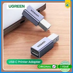 UGREEN USB2.0 USB-C/F إلى USB2.0 B/M محول غلاف ألمنيوم