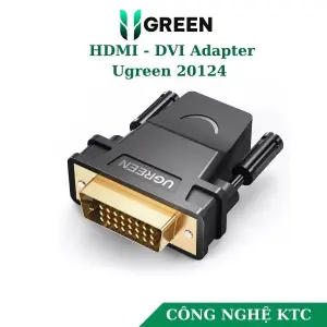 عرض UGREEN DVI-D 24+1 Male to HDMI Female Adapter (Black)
