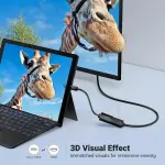 UGREEN Micro HDMI ذكر إلى HDMI أنثى محول كابل 22cm(أسود)