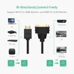 UGREEN HDMI ذكر إلى DVI أنثى محول كابل 22cm (أسود)
