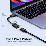 UGREEN Mini HDMI ذكر إلى HDMI أنثى محول كابل 22cm (أسود)