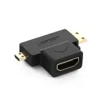 UGREEN Micro HDMI + Mini HDMI ذكر إلى HDMI أنثى محول