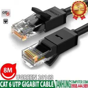 عرض UGREEN Cat 6 U/UTP Lan Cable 8m (Black)