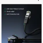 UGREEN Cat 6 U/UTP كابل شبكة 8m (أسود)