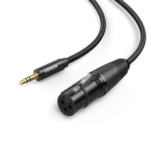 عرض UGREEN 3.5mm Three-Pole ذكر إلى XLR أنثى كابل صوت 2m