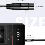 UGREEN 3.5mm Three-Pole ذكر إلى XLR أنثى كابل صوت 2m