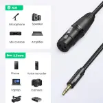 UGREEN 3.5mm Three-Pole ذكر إلى XLR أنثى كابل صوت 2m