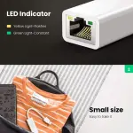 UGREEN USB 3.0 Gigabit محول إيثرنت (أبيض)