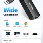 UGREEN USB 3.0 Gigabit محول إيثرنت (أسود)