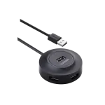 UGREEN USB 2.0 موزع 4 منافذ مع Micro USB منفذ طاقة 1m (أسود)
