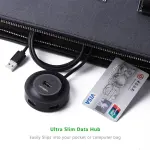 UGREEN USB 2.0 موزع 4 منافذ مع Micro USB منفذ طاقة 1m (أسود)