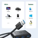 UGREEN USB 3.0 موزع 1m (أسود)