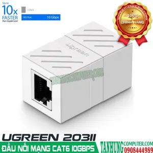 رض UGREEN RJ45 Network Keystone Jack Inline Coupler Female… (White)