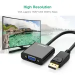 UGREEN DP ذكر إلى VGA أنثى محول (أسود)
