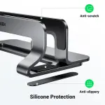 UGREEN حامل لابتوب عمودي من الألمنيوم الحجم L150*W79*H51MM حتى 15.6" (فضي)