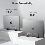 UGREEN حامل لابتوب عمودي من الألمنيوم الحجم L150*W79*H51MM حتى 15.6" (فضي)