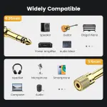UGREEN 6.5mm ذكر إلى 3.5mm أنثى محول