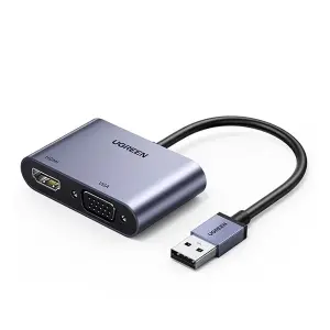 UGREEN USB 3.0 إلى HDMI+VGA محول