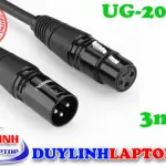 UGREEN Cannon Male to Female Microphone Extension Audio Cable 3m (Black)