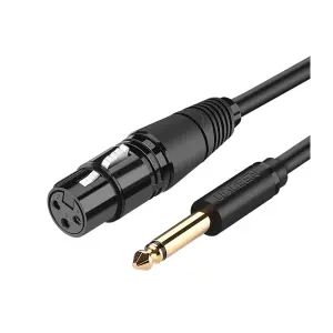 UGREEN 6.5mm إلى Cannon أنثى AV كابل 5m (أسود)