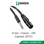 UGREEN 6.5mm to Cannon Female AV Cable 5m (Black)