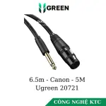 UGREEN 6.5mm to Cannon Female AV Cable 5m (Black)