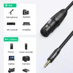 UGREEN 3.5mm Three-Pole ذكر إلى XLR أنثى كابل صوت 1m