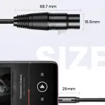 UGREEN 3.5mm Three-Pole ذكر إلى XLR أنثى كابل صوت 1m