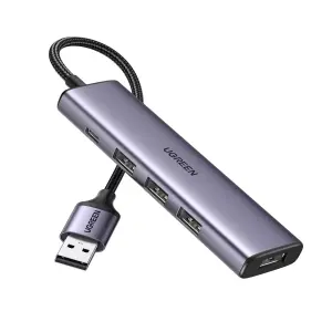 عرض UGREEN USB 3.0 إلى 4*USB 3.0 موزع 20CM مع Type C منفذ طاقة