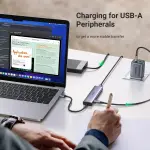 UGREEN USB 3.0 إلى 4*USB 3.0 موزع 20CM مع Type C منفذ طاقة