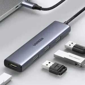 UGREEN USB-C إلى 4-منفذ USB 3.0 موزع حتى 5Gpbs Without منفذ طاقة (ألمنيوم علبة)