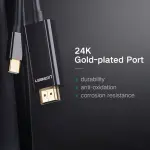 UGREEN Mini DP Male to HDMI Cable 4K 1.5m (Black)