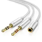UGREEN 3.5mm Female to 2 Male Audio Cable Aluminum Case (Black)
