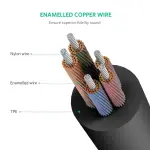 UGREEN 3.5mm Female to 2 Male Audio Cable Aluminum Case (Black)