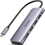 UGREEN USB-C إلى 3*USB 3.0 A + HDMI 4K*2K/30Hz + SD + TF(use simultaneously) محول متعدد الوظائف