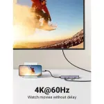 UGREEN USB-C إلى 3*USB 3.0 A + HDMI 4K*2K/30Hz + SD + TF(use simultaneously) محول متعدد الوظائف