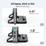 UGREEN حامل لابتوب عمودي قابل للتعديل من الألمنيوم حتى 15.6 إنش (أسود)