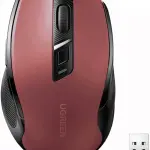 UGREEN مريح Contoured-Shape Design لاسلكي ماوس Red