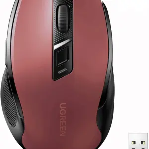 UGREEN مريح Contoured-Shape Design لاسلكي ماوس Red