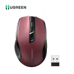 UGREEN مريح Contoured-Shape Design لاسلكي ماوس Red