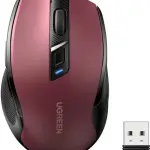 UGREEN مريح Contoured-Shape Design لاسلكي ماوس Red