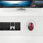 UGREEN مريح Contoured-Shape Design لاسلكي ماوس Red