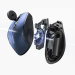 UGREEN Ergonomic Contoured-Shape Design Wireless Mouse Blue