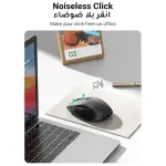 UGREEN مريح Contoured-Shape Design لاسلكي ماوس أزرق